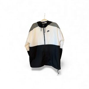 Nike Black and White Zip-Up Jacket